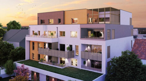 Programme immobilier neuf Face A Face B - Saint-Herblain : Appartements T2–T4 avec terrasses, volets roulants et proximité Parc de la Chézine (44800) - Référence : 14422