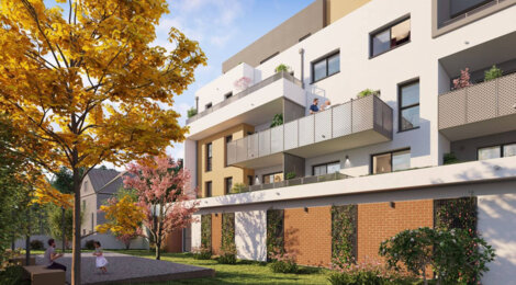 Programme immobilier neuf Face A Face B - Saint-Herblain : Appartements T2–T4 avec terrasses, volets roulants et proximité Parc de la Chézine (44800) - Référence : 14422