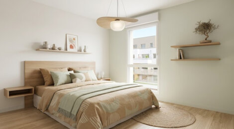 Programme immobilier neuf Face A Face B - Saint-Herblain : Appartements T2–T4 avec terrasses, volets roulants et proximité Parc de la Chézine (44800) - Référence : 14422