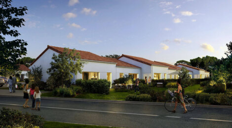 Programme immobilier neuf Le Bois Valentin - Tranche 2 - Saint-Jean-de-Monts : Villas T2–T5 avec jardins privatifs et toitures en tuiles rosées dans le quartier Les Verres (85160) - Référence : 9695