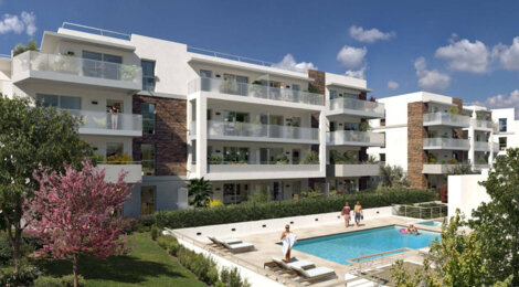 Programme immobilier neuf Le Domaine d'Azur - Saint-Laurent-du-Var : appartements neufs T2–T4 en plein centre-ville et proche de la mer (06700) - Référence : 14369