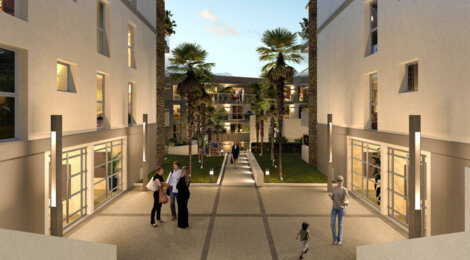 Programme immobilier neuf Le Domaine d'Azur - Saint-Laurent-du-Var : appartements neufs T2–T4 en plein centre-ville et proche de la mer (06700) - Référence : 14369