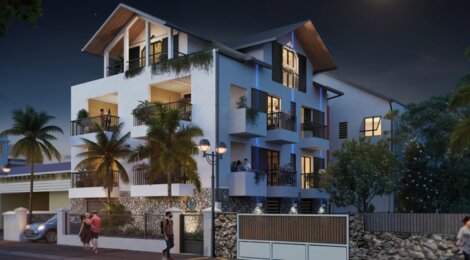 Programme immobilier neuf Le Bonaparte - Saint-Leu : appartements neufs du 2 au 4 pièces en hyper centre proche des plages (97436) - Référence : 12015