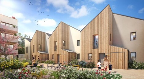 Programme immobilier neuf EKO LODGE - MAISONS - Saint-Malo : 5 maisons neuves T5 à 15 min des plages (35400) - Référence : 15210