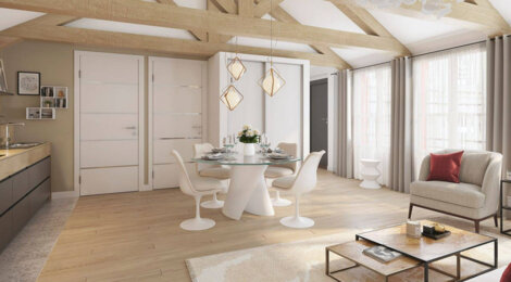 Programme immobilier neuf L'ETOILE - Saint-Malo : Appartements T3–T4 avec plafonds cathédrales, caves et stationnements sécurisés proche de la plage du Môle (35400) - Référence : 14219