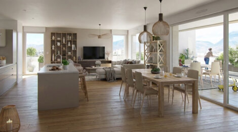 Programme immobilier neuf L'OISEAU BLANC - Saint-Martin-d’Hères à proximité des tramways C et E (38400) - Référence : 13791