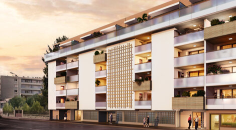 Programme immobilier neuf L'OISEAU BLANC - Saint-Martin-d’Hères à proximité des tramways C et E (38400) - Référence : 13791