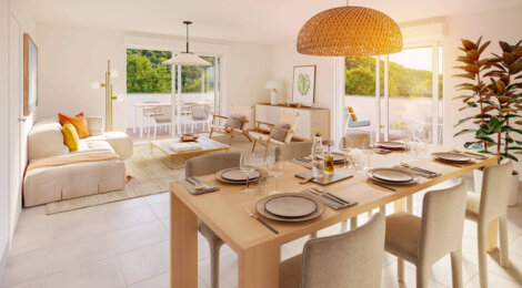 Programme immobilier neuf Côté Poésie - Saint-Martin-d'Hères : appartements neufs du 2 au 5 pièces en cœur de bourg (38400) - Référence : 15134