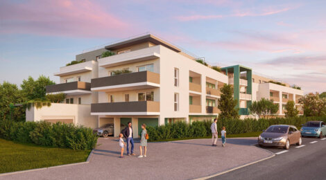 Programme immobilier neuf Côté Poésie - Saint-Martin-d'Hères : appartements neufs du 2 au 5 pièces en cœur de bourg (38400) - Référence : 15134