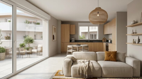 Programme immobilier neuf Abbey Road - Saint-Médard-en-Jalles : Appartements studio–T5 avec terrasses, parking souterrain et luminosité naturelle en plein centre-ville (33160) - Référence : 14323