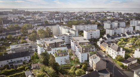 Programme immobilier neuf Etik - Saint-Nazaire : Appartements studio–T5 avec terrasses, volets roulants et parking sécurisé en plein centre-ville (44600) - Référence : 14480