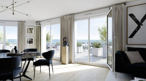 Programme immobilier neuf Harmony of the Sky - Saint-Nazaire : Appartements studio–T5 avec vues panoramiques, terrasses et jardin paysager proche de l’océan Atlantique (44600) - Référence : 14482