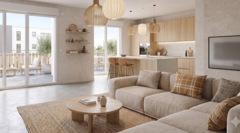 Programme immobilier neuf SCCV LE CLOS DE LA SEIGNEURIE - SAINT NAZAIRE - Saint-Nazaire : Appartements T2–T3 avec terrasses, parking privatif et proximité quartier Penhoet (44600) - Référence : 14628