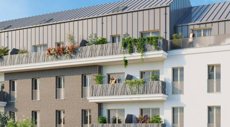 Programme immobilier neuf GARANCE - Saint-Nazaire : Appartements T2–T4 avec terrasses, volets roulants et chauffage individuel en plein cœur de ville (44600) - Référence : 6639