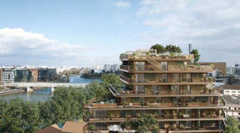 Programme immobilier neuf LE RIVAGE - Saint-Ouen-sur-Seine à proximité du métro 14 et du RER C (93400) - Référence : 12952