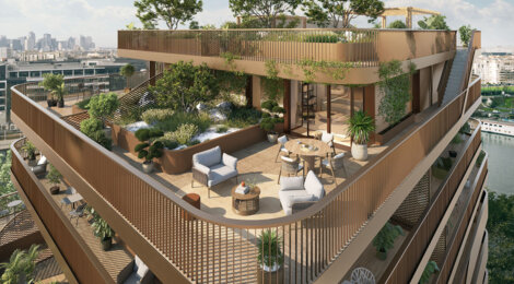 Programme immobilier neuf LE RIVAGE - Saint-Ouen-sur-Seine à proximité du métro 14 et du RER C (93400) - Référence : 12952