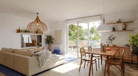 Programme immobilier neuf Les Jardins d'Hestia - Collectifs A-B - Saint-Paul-de-Varces : appartements neufs du 2 au 4 pièces à 15 min de Grenoble (38760) - Référence : 15135