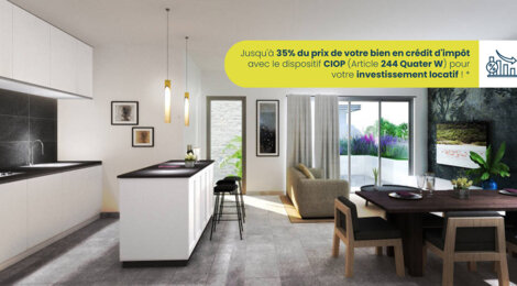 Programme immobilier neuf DUNE MARINE - Saint-Pierre : 17 appartements T2-T4 neufs avec varangues en centre-ville près du Lagon (97410) - Référence : 12014