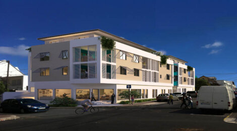 Programme immobilier neuf DUNE MARINE - Saint-Pierre : 17 appartements T2-T4 neufs avec varangues en centre-ville près du Lagon (97410) - Référence : 12014