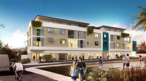 Programme immobilier neuf DUNE MARINE - Saint-Pierre : 17 appartements T2-T4 neufs avec varangues en centre-ville près du Lagon (97410) - Référence : 12014