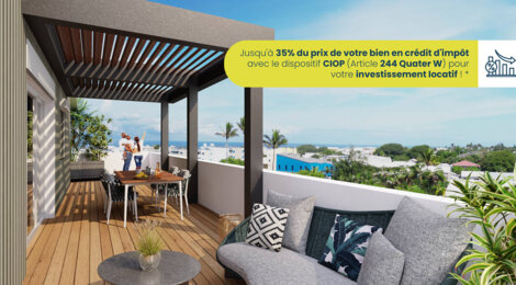 Programme immobilier neuf AZKENA - Saint-Pierre centre-ville et plage accessibles à pied (97410) - Référence : 12080