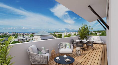 Programme immobilier neuf AZKENA - Saint-Pierre centre-ville et plage accessibles à pied (97410) - Référence : 12080