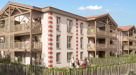 Programme immobilier neuf Les Jardins de Tudela - Saint-Pierre-du-Mont adresse pratique au cœur d’un parc paysager (40280) - Référence : 17230