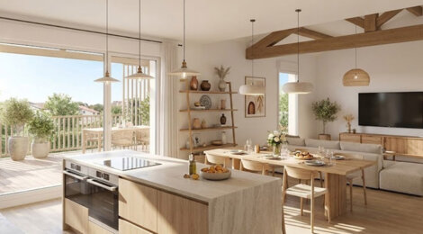 Programme immobilier neuf Les Jardins de Tudela - Saint-Pierre-du-Mont adresse pratique au cœur d’un parc paysager (40280) - Référence : 17230