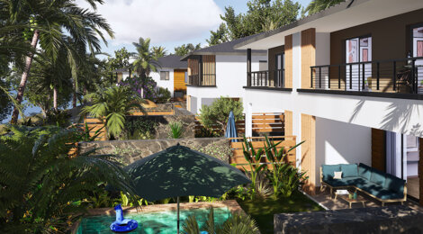 Programme immobilier neuf ÉCRIN MARIN - Saint-Pierre secteur Grans Boisvillas intimistes avec piscines vue dégagée sur la mer (97410) - Référence : 13699