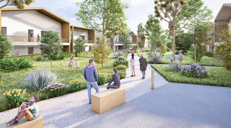 Programme immobilier neuf Résidence Jean Bouin - Saint-Priest quartier Revaison au pied du bus C25 (69800) - Référence : 16026