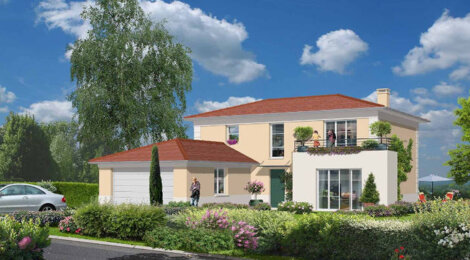Programme immobilier neuf VILLA ET JARDIN - Saint-Prix : 20 maisons T4–T5 avec jardins, poêles à bois et garages proche des établissements scolaires (95390) - Référence : 4707
