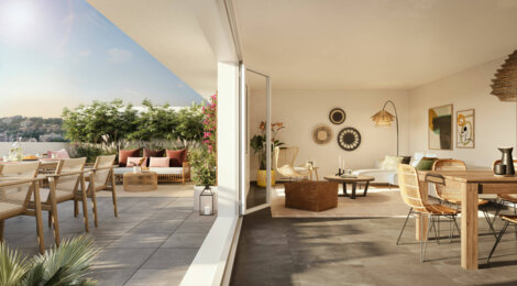 Programme immobilier neuf ROC ESTEREL - Saint-Raphaël : 30 appartements neufs à 1 km des plages et du port (83700) - Référence : 11583