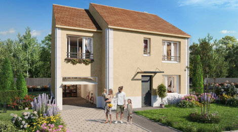 Programme immobilier neuf Le Clos des Peupliers - Saint-Witz : Appartements T2–T4 et maisons T5 avec terrasses, parking sécurisé et proximité quartier pavillonnaire (95470) - Référence : 14726