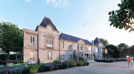 Programme immobilier neuf ABBAYE DE BONLIEU DF/PINEL MEL - Sainte-Eulalie : Appartements studio–T4 avec parc végétalisé, piscine privée et parking proche de la gare (33560) - Référence : 14212