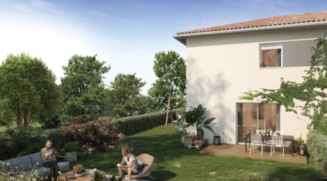 Programme immobilier neuf VISTA VINIA - Sainte-Eulalie : Maisons T3–T4 avec jardins privatifs et ambiance chaleureuse proche du Château Malbec (33560) - Référence : 13107