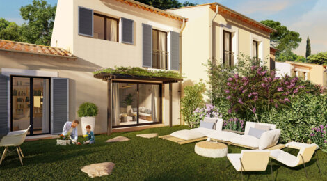 Programme immobilier neuf Rose Garden - SAINTE-MAXIME (83) - Sainte-Maxime : Maisons T5 avec piscines privatives, jardins et parking sécurisé dans un domaine boisé sur les hauteurs (83120) - Référence : 16920