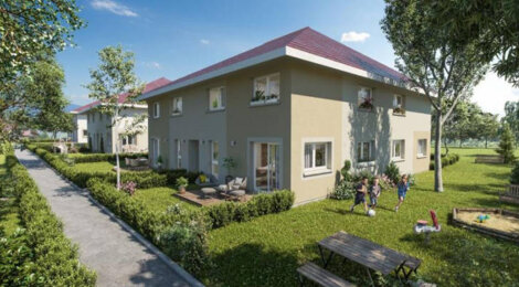 Programme immobilier neuf LES CARRÉS DE FRANCISQUE - Sallenôves : Appartements T4 avec terrasses, jardins et plancher chauffant proche du cœur de ville (74270) - Référence : 4934