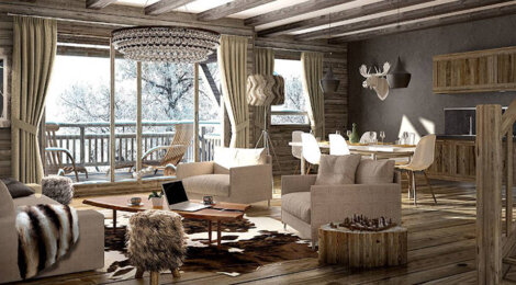 Programme immobilier neuf LA COUR DES ALPES - Samoëns : Appartements T3–T5 avec terrasses, bois noble et vue sur les montagnes dans un quartier résidentiel (74340) - Référence : 4271