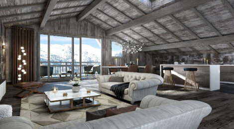 Programme immobilier neuf LA COUR DES ALPES - Samoëns : Appartements T3–T5 avec terrasses, bois noble et vue sur les montagnes dans un quartier résidentiel (74340) - Référence : 4271