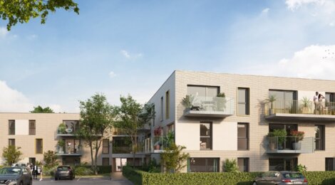 Programme immobilier neuf LES REFLETS DU VAL - Santes : Appartements T2–T4 avec terrasses, parking sécurisé et proximité centre-ville (59211) - Référence : 12003