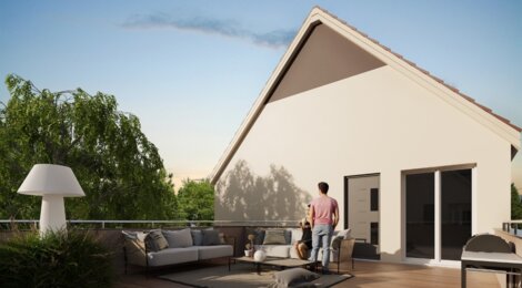 Programme immobilier neuf Les duos du cœur de Vigne - Scharrachbergheim-Irmstett : Appartements T3–T5 avec terrasses, jardins privatifs et proximité vignes (67310) - Référence : 7059