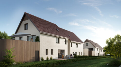 Programme immobilier neuf Les duos du cœur de Vigne - Scharrachbergheim-Irmstett : Appartements T3–T5 avec terrasses, jardins privatifs et proximité vignes (67310) - Référence : 7059