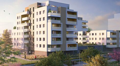 Programme immobilier neuf Les Promenades Gutenberg - Schiltigheim : Appartements T2–T5 avec terrasses, forêt urbaine et proximité Eurométropole (67300) - Référence : 7013