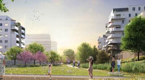 Programme immobilier neuf Les Promenades Gutenberg - Schiltigheim : Appartements T2–T5 avec terrasses, forêt urbaine et proximité Eurométropole (67300) - Référence : 7013