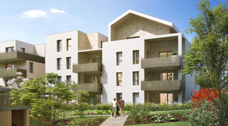 Programme immobilier neuf RiveSud - Sciez : appartements neufs T2–T5 à 5 min du lac Léman et du Port (74140) - Référence : 15715