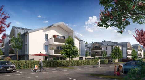Programme immobilier neuf GREEN COTTAGE - Scionzier : 75 appartements neufs T2–T3 proche du centre-ville et des massifs montagneux (74950) - Référence : 9148