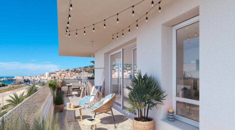 Programme immobilier neuf Bellevue saint-clair - Sète : Appartements T2–T4 avec terrasses, parking sécurisé et proximité port et canal (34200) - Référence : 7221