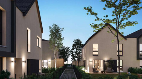 Programme immobilier neuf Les carrés Sélène - Sierentz cadre nature et duplex avec jardin (68510) - Référence : 17274