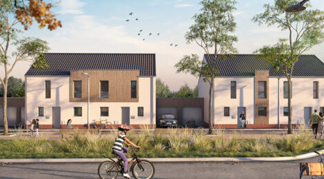Programme immobilier neuf BOTANIKA - Sin-le-Noble : 18 maisons neuves de 3 à 5 chambres en cœur du bourg (59450) - Référence : 12151