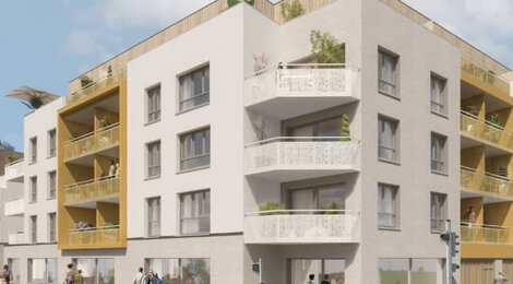 Programme immobilier neuf Le Jardin d'Adélaïde - Sotteville-lès-Rouen : appartements neufs à 750 m de la gare TER, verger partagé (76300) - Référence : 15656